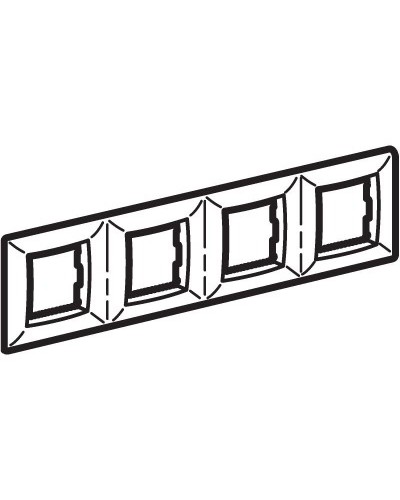 Рамка на 2+2+2+2 модуля (четырехместная), белая (75014W): Рамка четырехместная, Brava в Петропавловске-Камчатском
