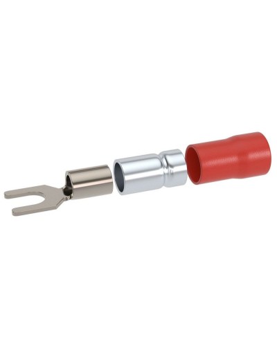 Наконечник вилочный НВИ 0,25-1,5 М3 (D3,2мм) (100 шт) (2A13P-DS-PVC). Наконечник вилочный с изолированным фланцем ПВХ, двойная гильза. ДКС в Петропавловске-Камчатском