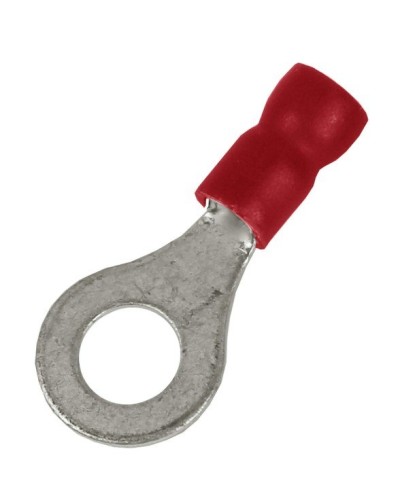 Наконечник НКИ 0,25-1,5 М4 (D4,3мм) с отверстием под винт (100 шт) (2A4P-EE-PVC). Наконечник с отверстием под винт и изолированным фланцем ПВХ. ДКС в Петропавловске-Камчатском