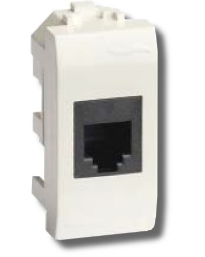 Розетка RJ-45 Brava 1 модуль белая (76654B): Розетка компьютерная с одним разъёмом в Петропавловске-Камчатском