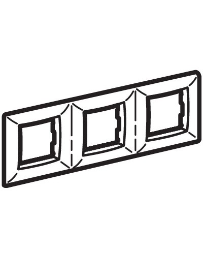 Рамка на 2+2+2 модуля (трехместная), белая (75013W): Рамка трехместная, Brava в Петропавловске-Камчатском