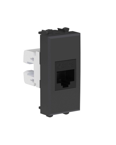 Розетка RJ-45, кат.5E, Avanti, 1 модуль, черный матовый (4412661): Розетка компьютерная модульная в Петропавловске-Камчатском