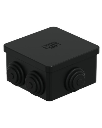 Коробка JBS070 70х70х40, 6 вых., IP44, черная (44056BL-1). Коробка монтажная. Экопласт в Петропавловске-Камчатском
