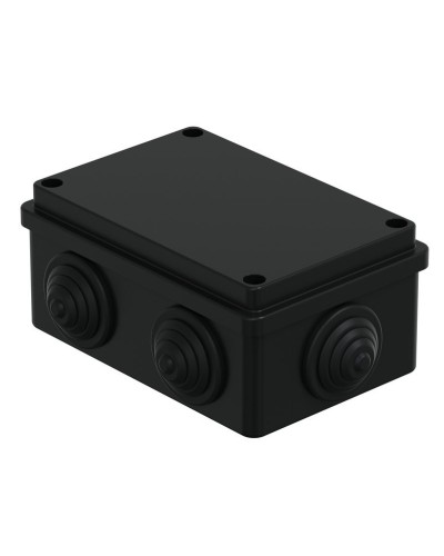 Коробка JBS120 120х80х50, 6 вых., IP55, черная (44008BL-1). Коробка монтажная. Экопласт в Петропавловске-Камчатском