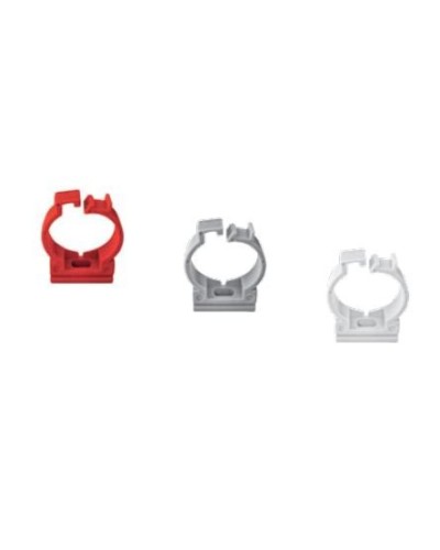 Ecoplast держатель с защелкой для труб D25, АБС, красный (50 шт) (49625-50). Держатель с защелкой для аспирационной системы. Экопласт в Петропавловске-Камчатском
