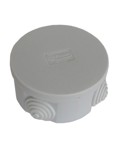 Коробка JBR080 D=80х40, 4 вых. IP44, серая (44005HF). Коробка монтажная, без галогена. Экопласт в Петропавловске-Камчатском