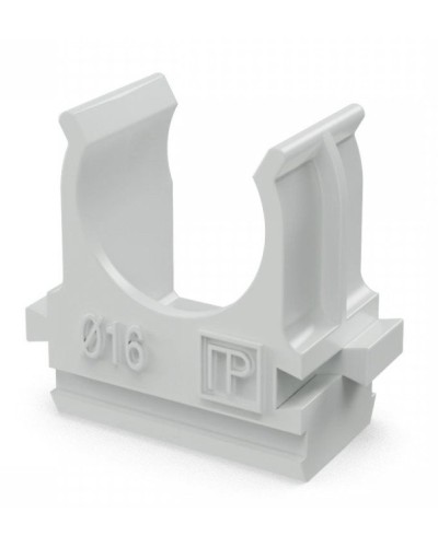 Крепеж-клипса для труб АБС-пластик в п/э D16 (100 шт) (PR.02616). Крепление для труб ПВХ. Промрукав в Петропавловске-Камчатском