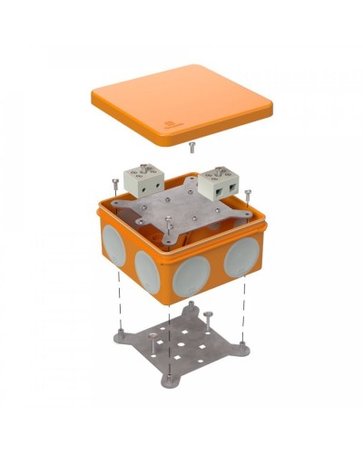 Коробка огнестойкая 60-0300-FR2.5-4 Е15-Е120 100х100х50. Коробка огнестойкая для открытой установки. Промрукав в Петропавловске-Камчатском