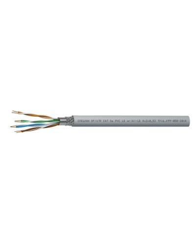 СПЕЦЛАН SF/UTP Cat 5e PVC LSнг(А)-LS 1х2х0,52. Кабель «витая пара» (LAN) для структурированных систем связи. Спецкабель в Петропавловске-Камчатском