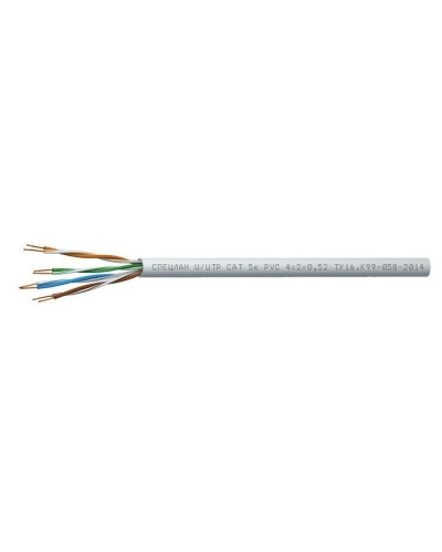 СПЕЦЛАН U/UTP Cat 5e PVC 1х2х0,52. Кабель «витая пара» (LAN) для структурированных систем связи. Спецкабель в Петропавловске-Камчатском